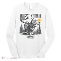 Quest Fantasy Squad Broccoli Funny Cat Long Sleeve Shirt thumb 0