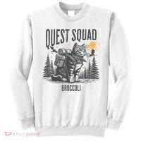 Quest Fantasy Squad Broccoli Funny Cat Sweatshirt thumb 0