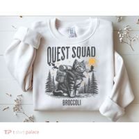 Quest Fantasy Squad Broccoli Funny Cat Sweatshirt thumb 2