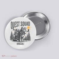 Quest Fantasy Squad Broccoli Funny Cat Button thumb 0