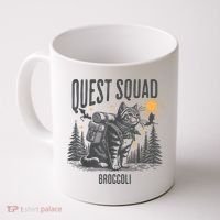 Quest Fantasy Squad Broccoli Funny Cat Coffee Mug thumb 0