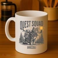 Quest Fantasy Squad Broccoli Funny Cat Coffee Mug thumb 4