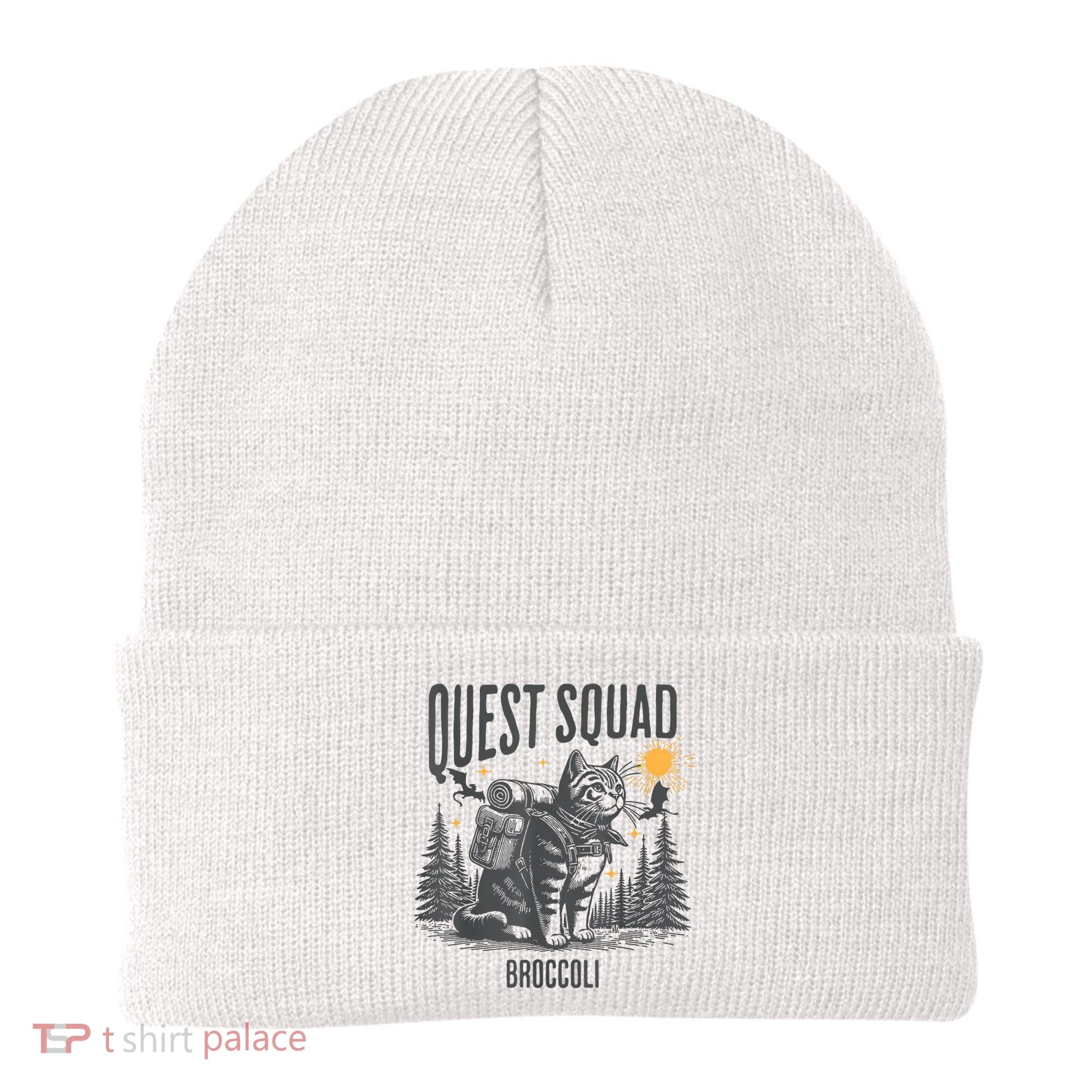 Quest Fantasy Squad Broccoli Funny Cat Beanie