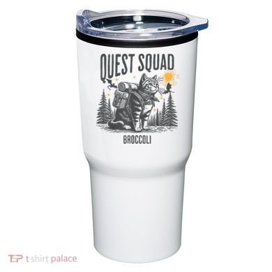 Quest Fantasy Squad Broccoli Funny Cat Tumbler