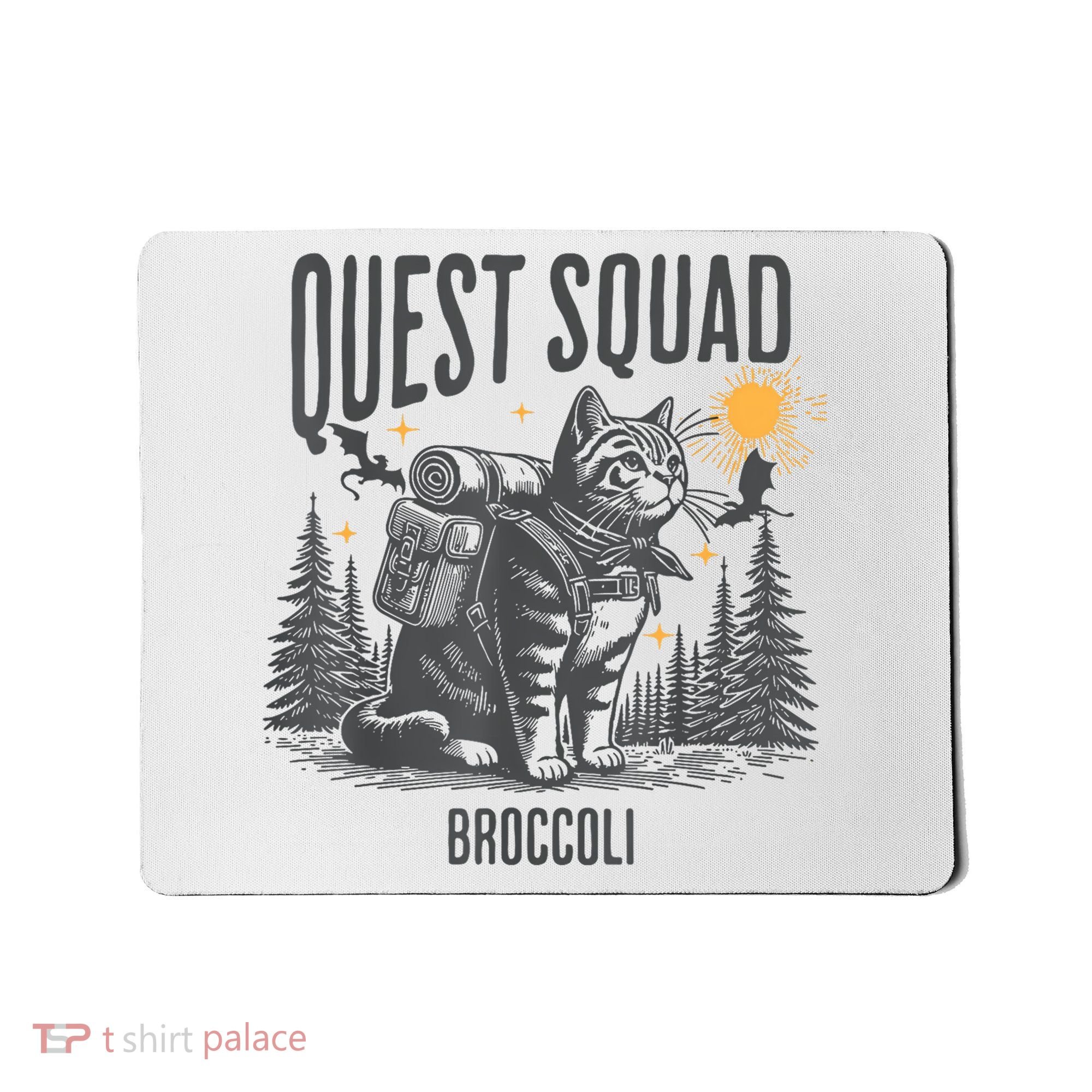 Quest Fantasy Squad Broccoli Funny Cat Mousepad