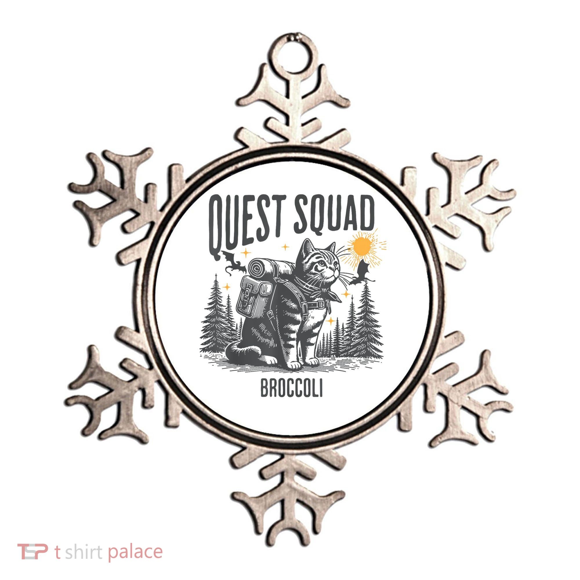 Quest Fantasy Squad Broccoli Funny Cat Ornament