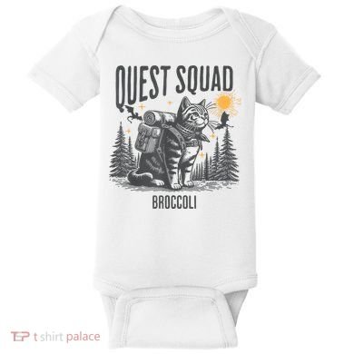 Quest Fantasy Squad Broccoli Funny Cat Baby Bodysuit