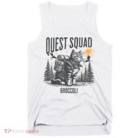 Quest Fantasy Squad Broccoli Funny Cat Tank Top thumb 0