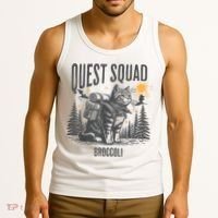 Quest Fantasy Squad Broccoli Funny Cat Tank Top thumb 3