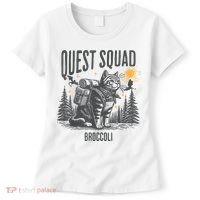 Quest Fantasy Squad Broccoli Funny Cat Women's T-Shirt thumb 0