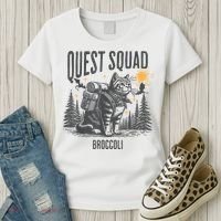 Quest Fantasy Squad Broccoli Funny Cat Women's T-Shirt thumb 3