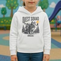 Quest Fantasy Squad Broccoli Funny Cat Kids Hoodie thumb 3