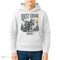 Quest Fantasy Squad Broccoli Funny Cat Kids Hoodie thumb 4