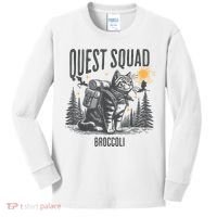 Quest Fantasy Squad Broccoli Funny Cat Kids Long Sleeve Shirt thumb 0