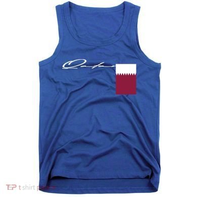 Qatar Flag Signature Patriotic Pole Cool Gift Tank Top