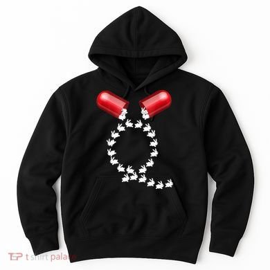 Qanon Follow The White Rabbit Red Pill Q Anon Pilled Hoodie