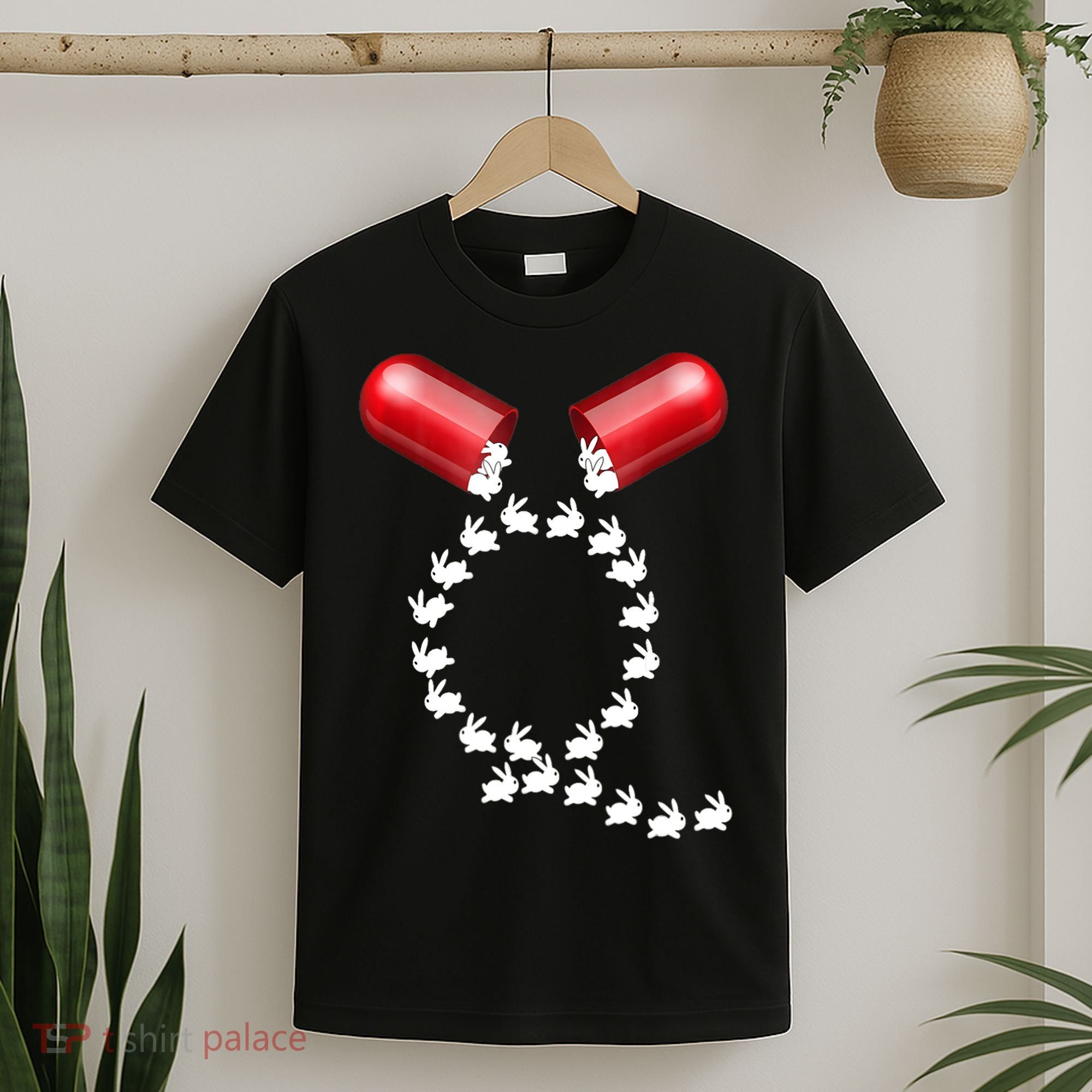 Qanon Follow The White Rabbit Red Pill Q Anon Pilled T-Shirt