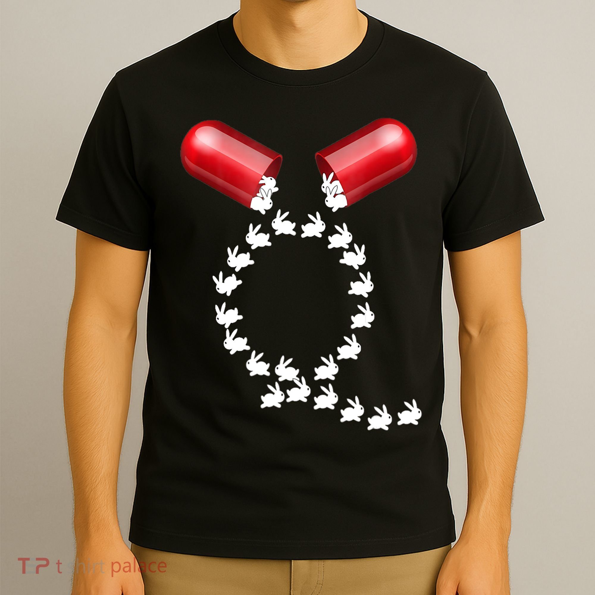 Qanon Follow The White Rabbit Red Pill Q Anon Pilled T-Shirt