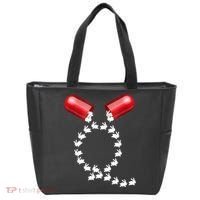 Qanon Follow The White Rabbit Red Pill Q Anon Pilled Tote Bag thumb 0