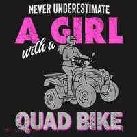 Quad Four Wheeler Never Underestimate A Girl 4 Wheeler Women's Hoodie thumb 2