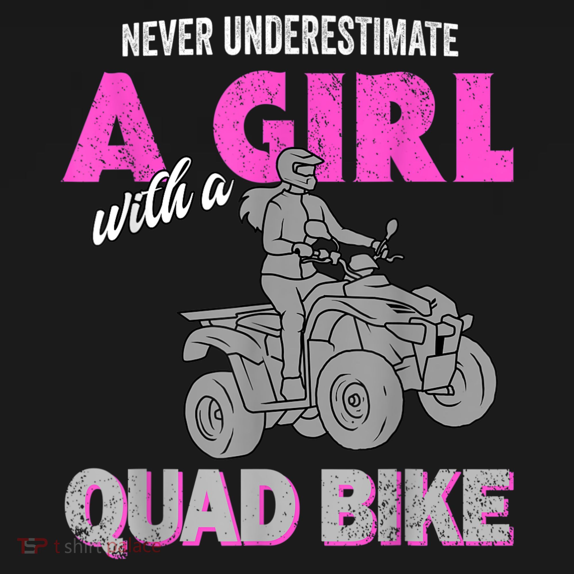 Quad Four Wheeler Never Underestimate A Girl 4 Wheeler Women's Hoodie