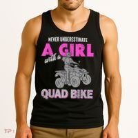 Quad Four Wheeler Never Underestimate A Girl 4 Wheeler Tank Top thumb 3