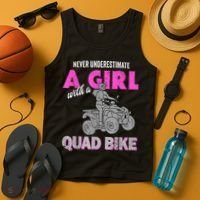 Quad Four Wheeler Never Underestimate A Girl 4 Wheeler Tank Top thumb 4