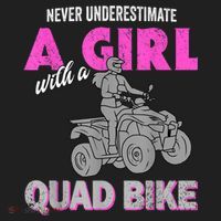 Quad Four Wheeler Never Underestimate A Girl 4 Wheeler Golf Towel thumb 3
