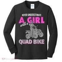Quad Four Wheeler Never Underestimate A Girl 4 Wheeler Kids Long Sleeve Shirt thumb 0