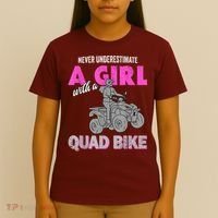 Quad Four Wheeler Never Underestimate A Girl 4 Wheeler T-Shirt thumb 4