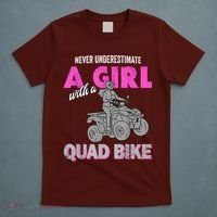 Quad Four Wheeler Never Underestimate A Girl 4 Wheeler T-Shirt thumb 5