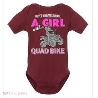 Quad Four Wheeler Never Underestimate A Girl 4 Wheeler Baby Bodysuit thumb 0