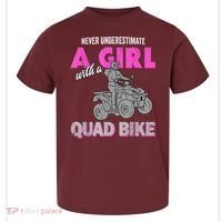 Quad Four Wheeler Never Underestimate A Girl 4 Wheeler Toddler T-Shirt thumb 0