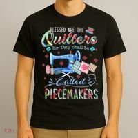 Quilting Gift Blessed Are The Quilters For They Shall Be T-Shirt thumb 3
