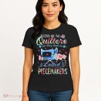 Quilting Gift Blessed Are The Quilters For They Shall Be Women's T-Shirt thumb 4