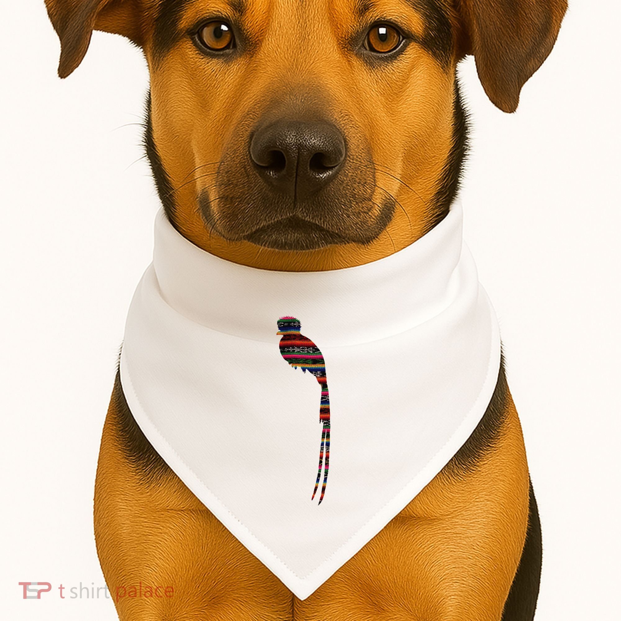 Quetzal Guatemala Chapin Antigua Tikal Tradicional Maya USA-Made Doggie Bandana