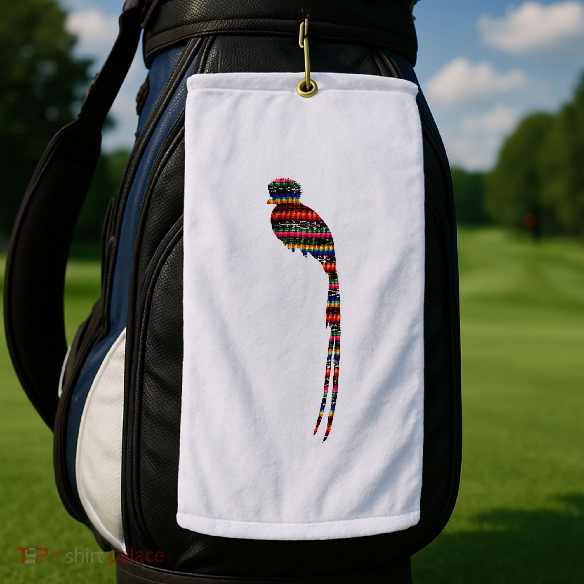 Quetzal Guatemala Chapin Antigua Tikal Tradicional Maya Golf Towel