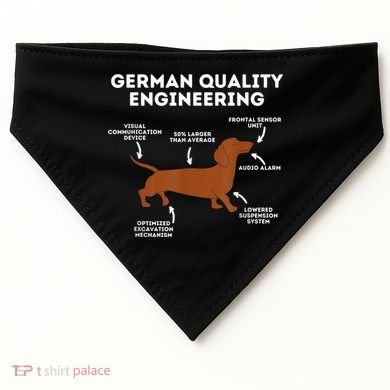 Quality German Engineering Dachshund Lover Wiener Dog USA-Made Doggie Bandana