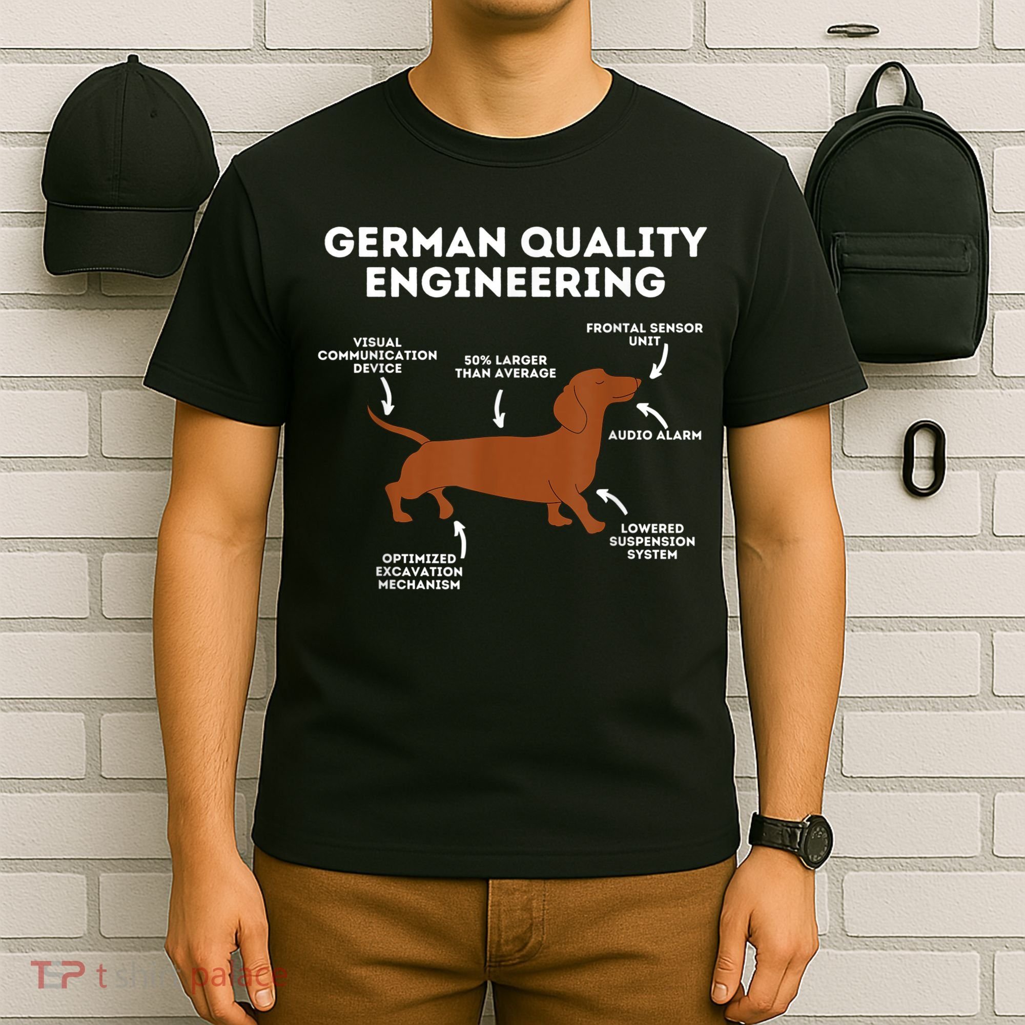 Quality German Engineering Dachshund Lover Wiener Dog T-Shirt