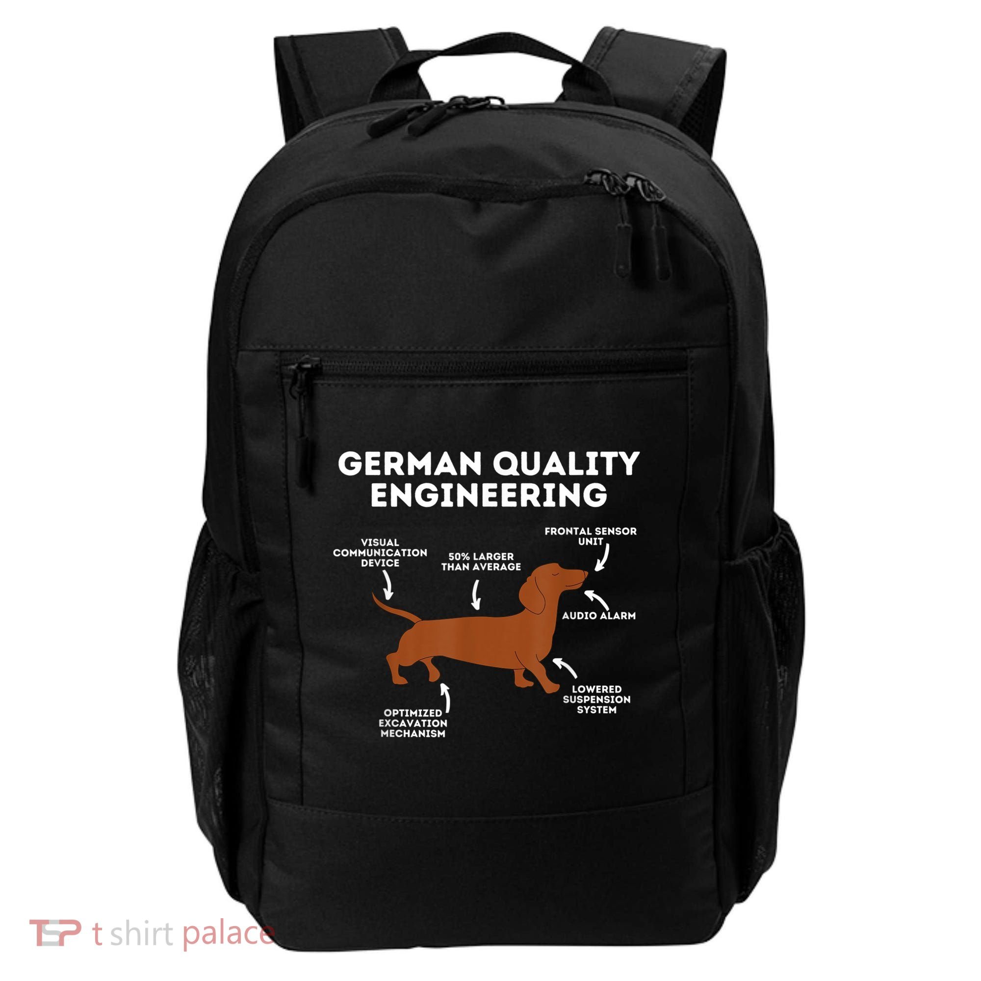 Quality German Engineering Dachshund Lover Wiener Dog Backpack