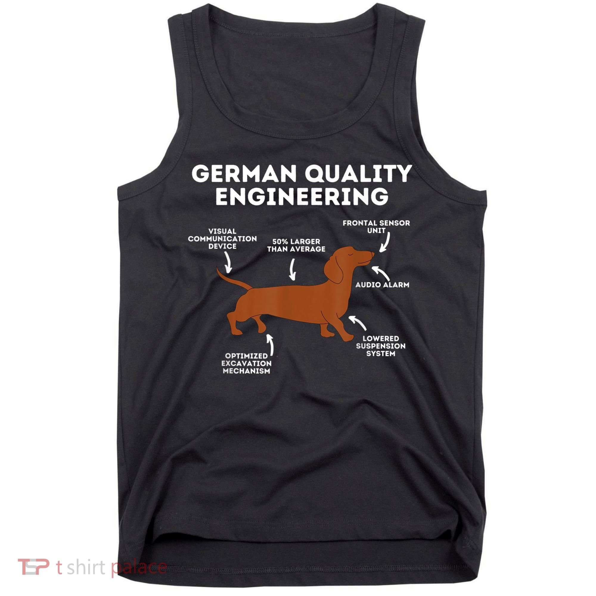Quality German Engineering Dachshund Lover Wiener Dog Tank Top