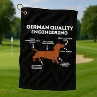 Quality German Engineering Dachshund Lover Wiener Dog Golf Towel thumb 1