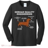 Quality German Engineering Dachshund Lover Wiener Dog Kids Long Sleeve Shirt thumb 0