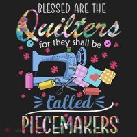 Quilting Great Gift Blessed Are Piecemakers Cool Gift For Quilters Gift Beanie thumb 2