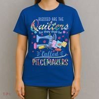 Quilting Great Gift Blessed Are Piecemakers Cool Gift For Quilters Gift T-Shirt thumb 4