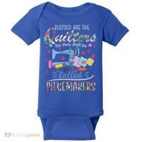 Quilting Great Gift Blessed Are Piecemakers Cool Gift For Quilters Gift Baby Bodysuit thumb 0