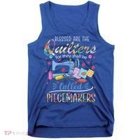 Quilting Great Gift Blessed Are Piecemakers Cool Gift For Quilters Gift Tank Top thumb 0