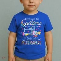 Quilting Great Gift Blessed Are Piecemakers Cool Gift For Quilters Gift Toddler T-Shirt thumb 2