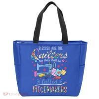 Quilting Great Gift Blessed Are Piecemakers Cool Gift For Quilters Gift Tote Bag thumb 0
