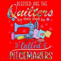 Quilting Great Gift Blessed Are Piecemakers Cool Gift For Quilters Gift Santa Hat thumb 1